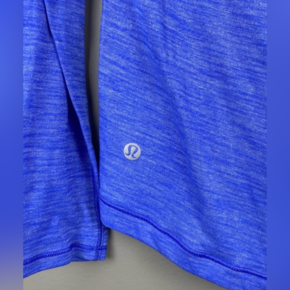 Lululemon On The Run Long Sleeve Heather Sapphire - Picture 2 of 13